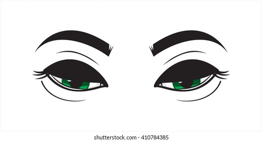 green eye - vector illustration