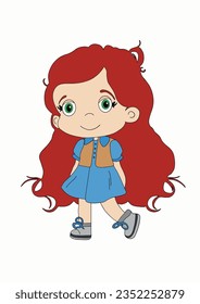 Green Eyed Girl with Red Hair