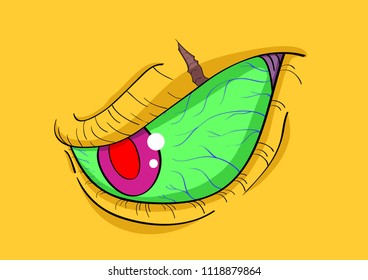 Green eyes are angry,alien