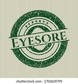 Green Eyesore with rubber seal texture. 