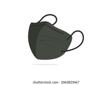 Green face mask vector isolated on white background ep47