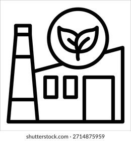 Elemento de icono de fábrica verde para diseño