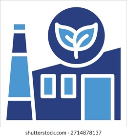 Elemento de icono de fábrica verde para diseño