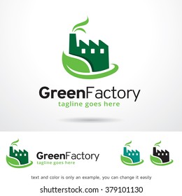 Green Factory Logo Template Design Vector