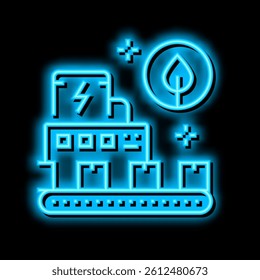 green factory neon light sign vector. green factory illustration