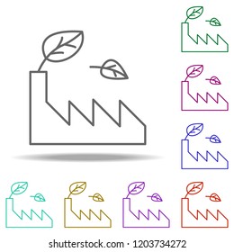green factory outline icon. Elements of Ecology in multi color style icons. Simple icon for websites, web design, mobile app, info graphics
