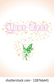 Green fairy with fairy dust vector image