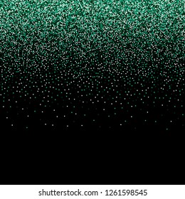 green falling flickering particles. holiday postcard