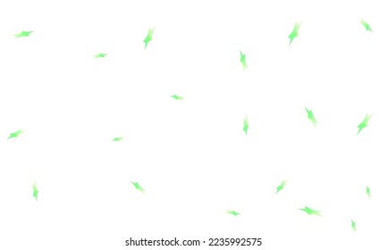 Green falling gradient stars on white background