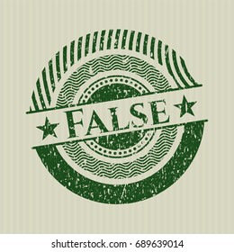 Green False grunge stamp