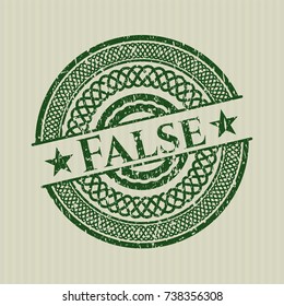 Green False rubber grunge seal