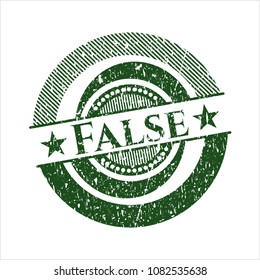  Green False rubber stamp