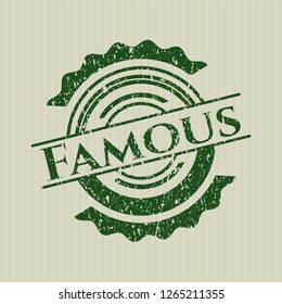 Green Famous distress rubber grunge texture seal