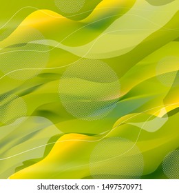 Green fantasy abstract graphic background, wallpaper 