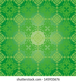 green fantasy geometric pattern