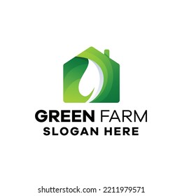 Green Farm Gradient Icon Logo