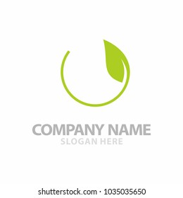 The Green Farm Leaf Logo Icon