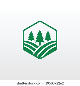 green farm logo vector design. a unique, exclusive, elegant, professional, clean, simple, modern logo. It would be perfect for your company