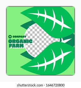 Green and Farm Social Media template for e-commerce sale promo discount. Can use for advertisement, social media post, web design, gift card, coupon, poster, and promotion