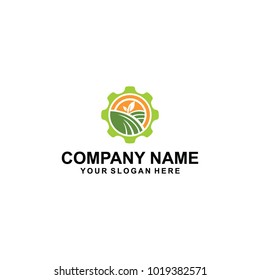 green farms two logo design