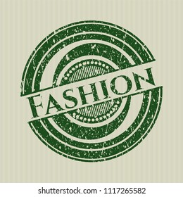 Green Fashion distress grunge seal