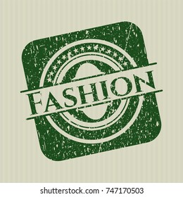 Green Fashion distress grunge style stamp