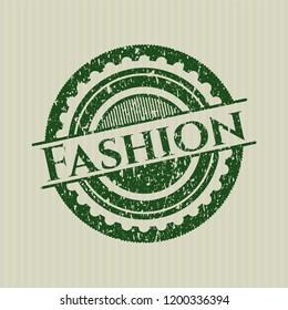 Green Fashion grunge style stamp