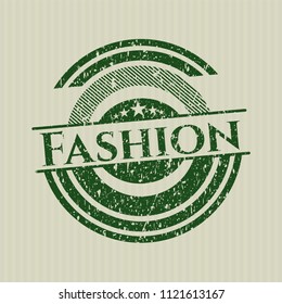 Green Fashion with rubber seal texture