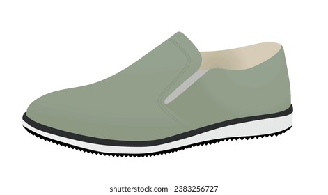 Green  fashion shoe. vector illustration