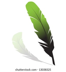 green feather