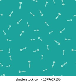 Green Feather and inkwell icon isolated seamless pattern on green background.  Vector Illustration