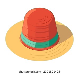 Green felt fedora, symbol of adventure and elegance icon isolated