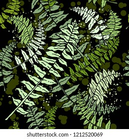 green fern leaf pattern