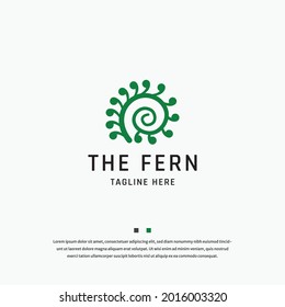 Green Fern logo icon design template vector