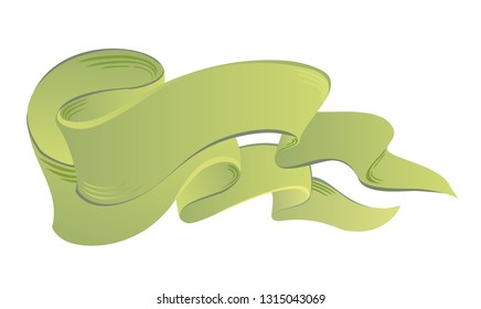 Green festive ribbon