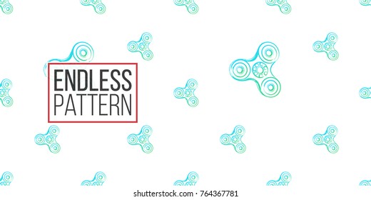 green fidget spinner. Vector hand drawn fashion illustration on white background in watercolor style