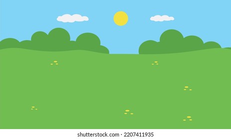 campo verde y hermoso cielo