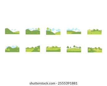 Green Field Design Element Set