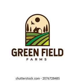 Green Field Farm Logo Template