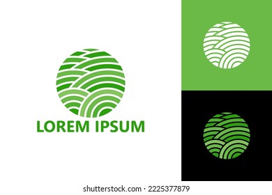 Green field logo template design vector