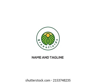 Green Field Logo Vector illustration