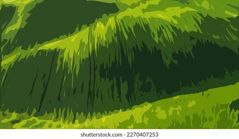 green field. picturesque hills. vector graphics on the theme of landscape