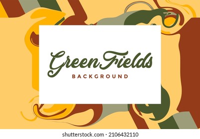 Green Fields Color Effect Swirl Vector Trend Background Design