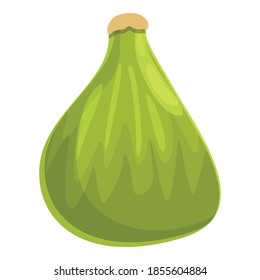 Icono de higo verde. Dibujo del icono del vector de niebla verde para el diseño web aislado en fondo blanco