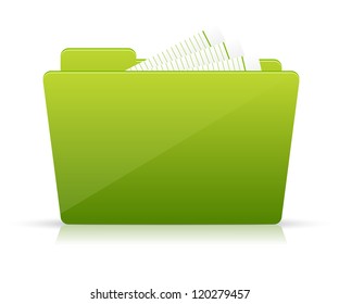 Green File Folder Icon