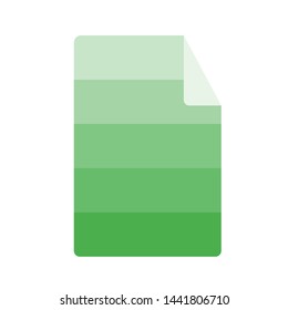 green file format icon. Flat illustration of green vector file format icons for web and android applications