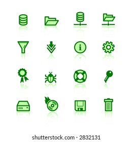 green file server icons