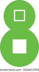 design de ícone de alto-falante de preenchimento verde