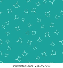 Green Filter wrench icon isolated seamless pattern on green background. The key for tightening the bulb filter trunk.  Vector