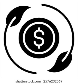 Green Finance Icon Element For Design